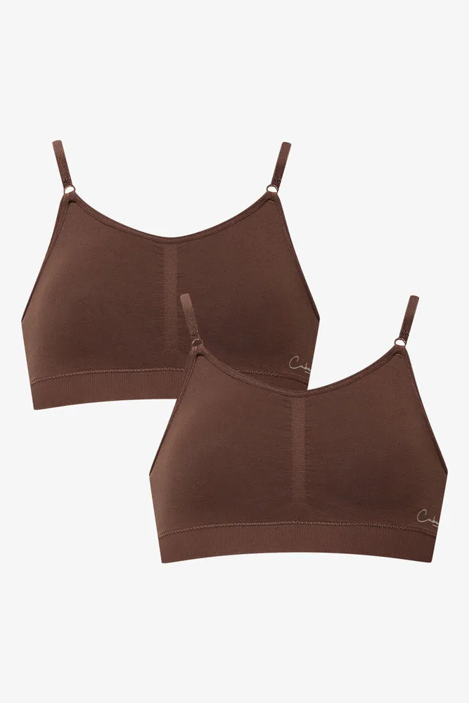 2 Pack Seam-Free Bras Natural