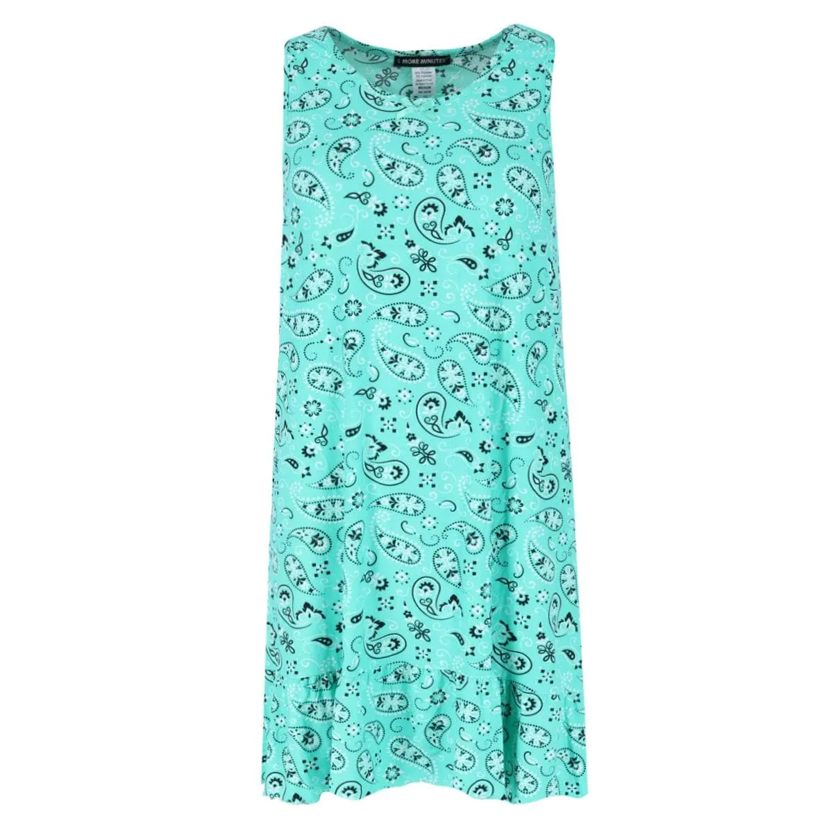 5 More Minutes Women's Paisley Sleeveless Sleep Gown