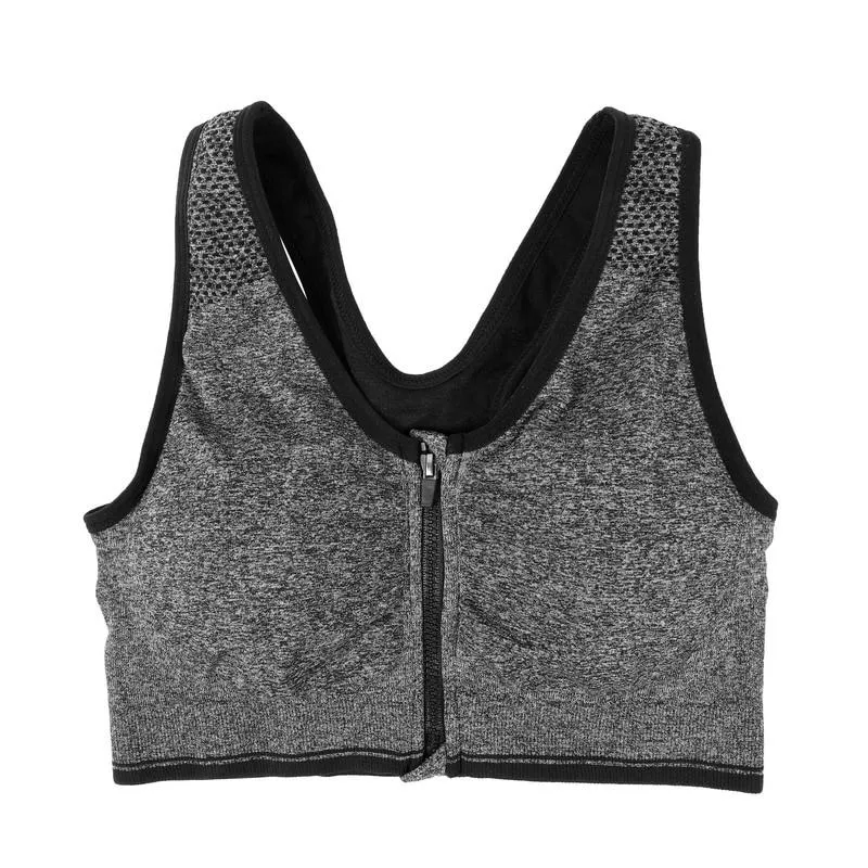 7 Colors Women Zipper Push Up Sports Bras,Padded Wirefree Shockproof Gym Fitness Athletic Running Yoga Vest Sports Tops-in Sports Bras