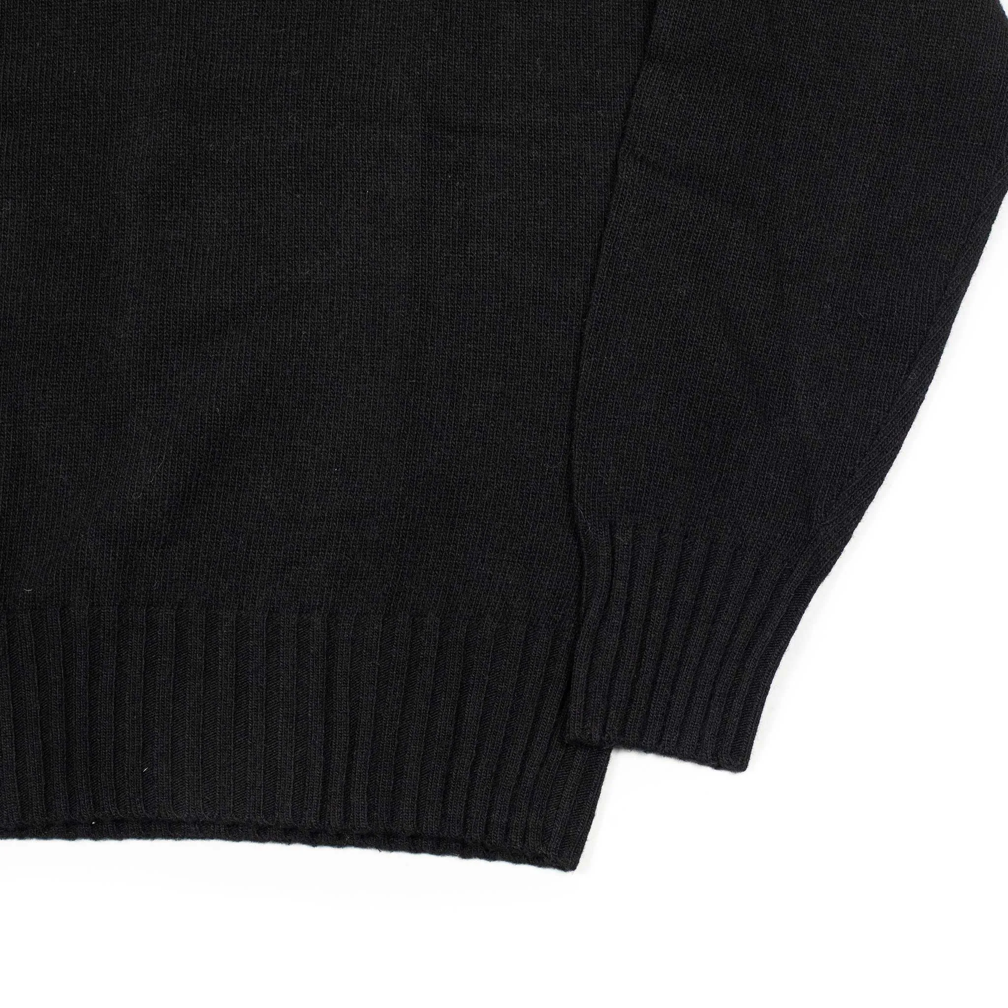 Aamintore turtleneck in Black fine knit wool