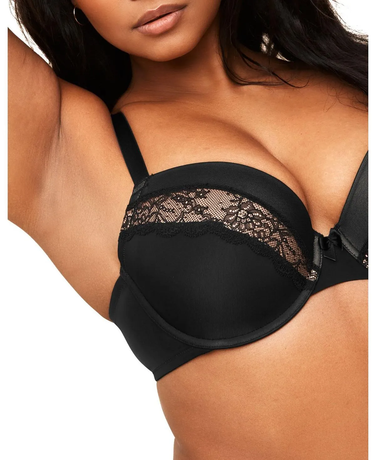 Andrelisa plus size women's contour balconette bra Adore Me, black