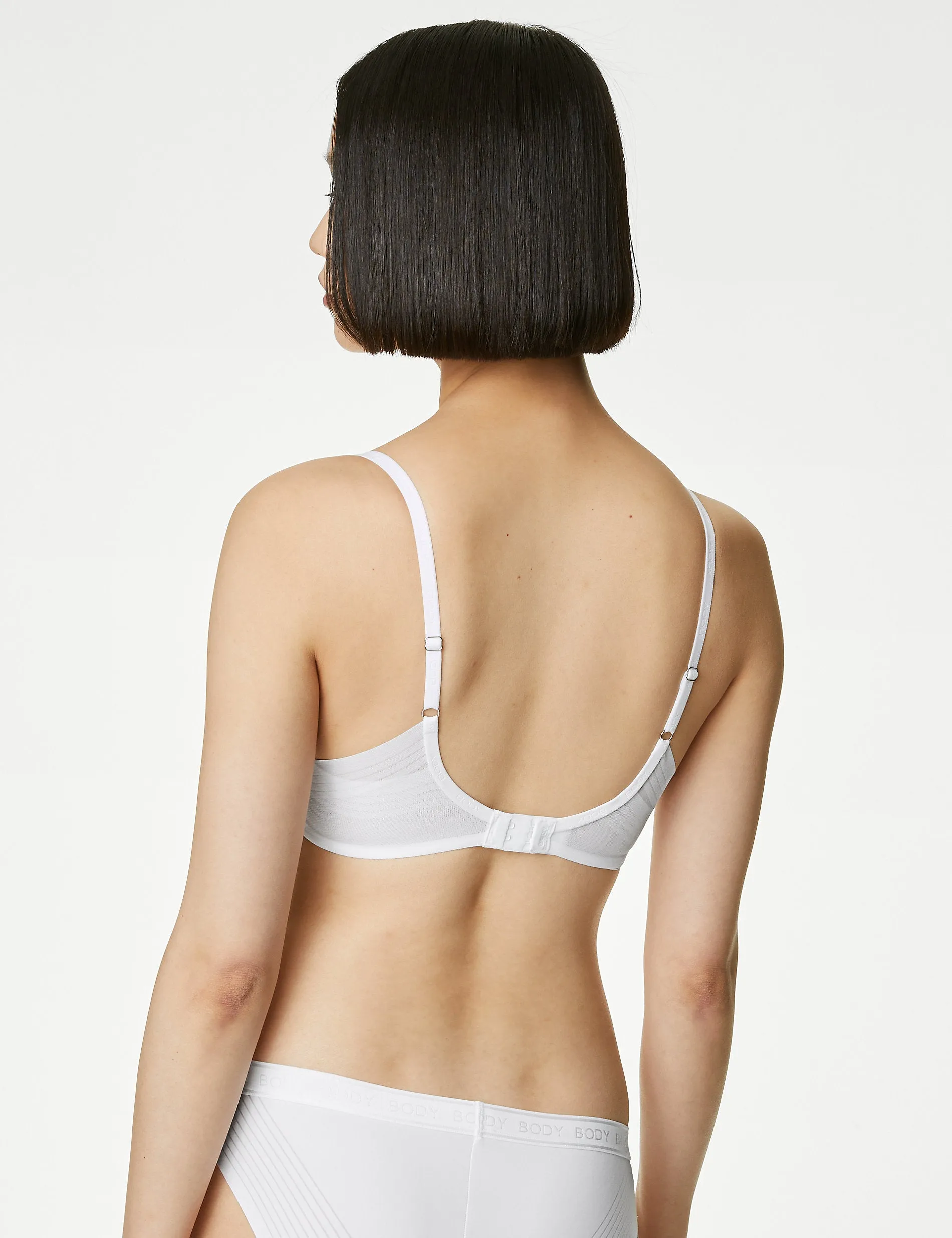 Body Define Marks & Spencer Plunge T-shirt Bra, White