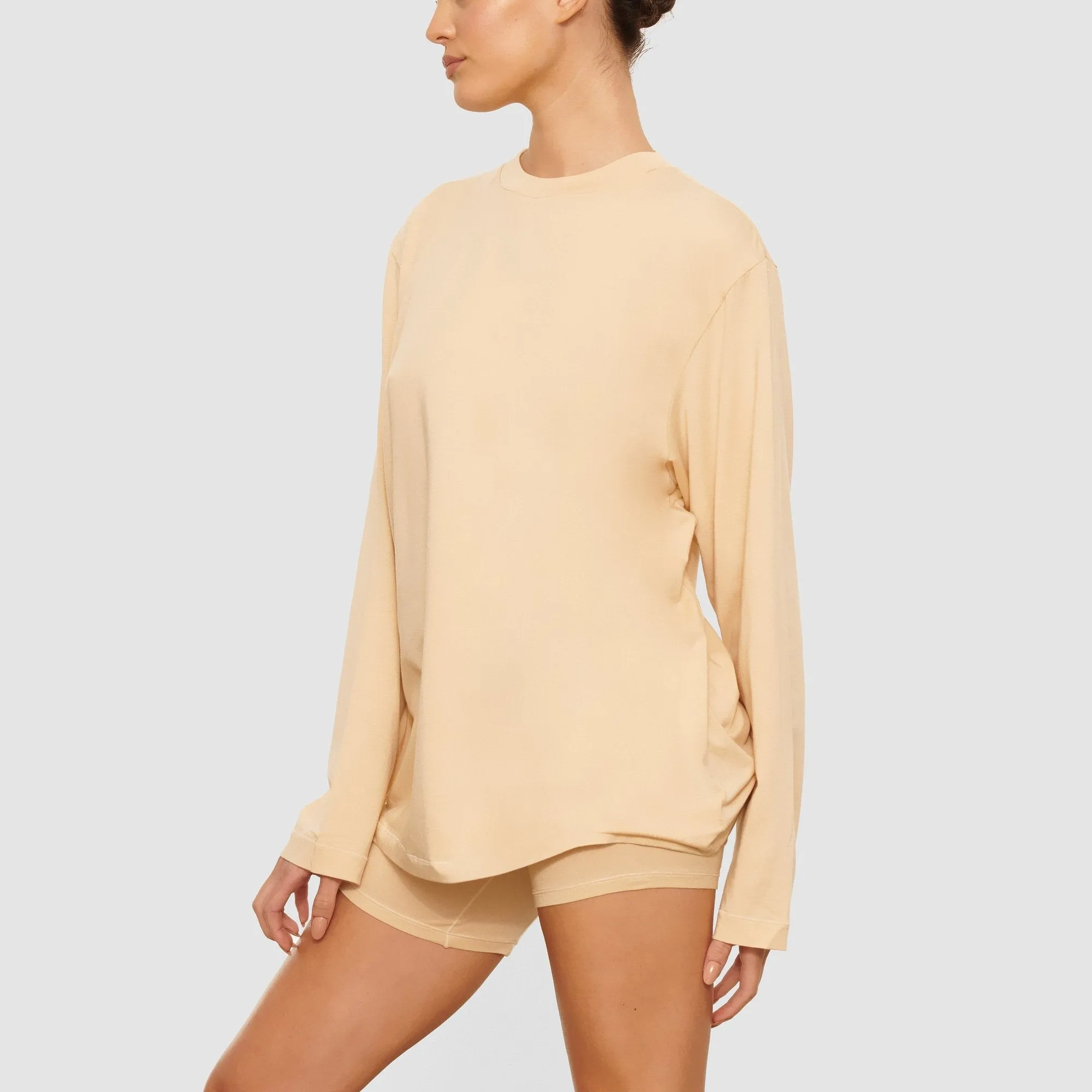 BOYFRIEND LONG SLEEVE T-SHIRT | SAND