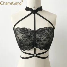 Choker Necklace Strappy Bra