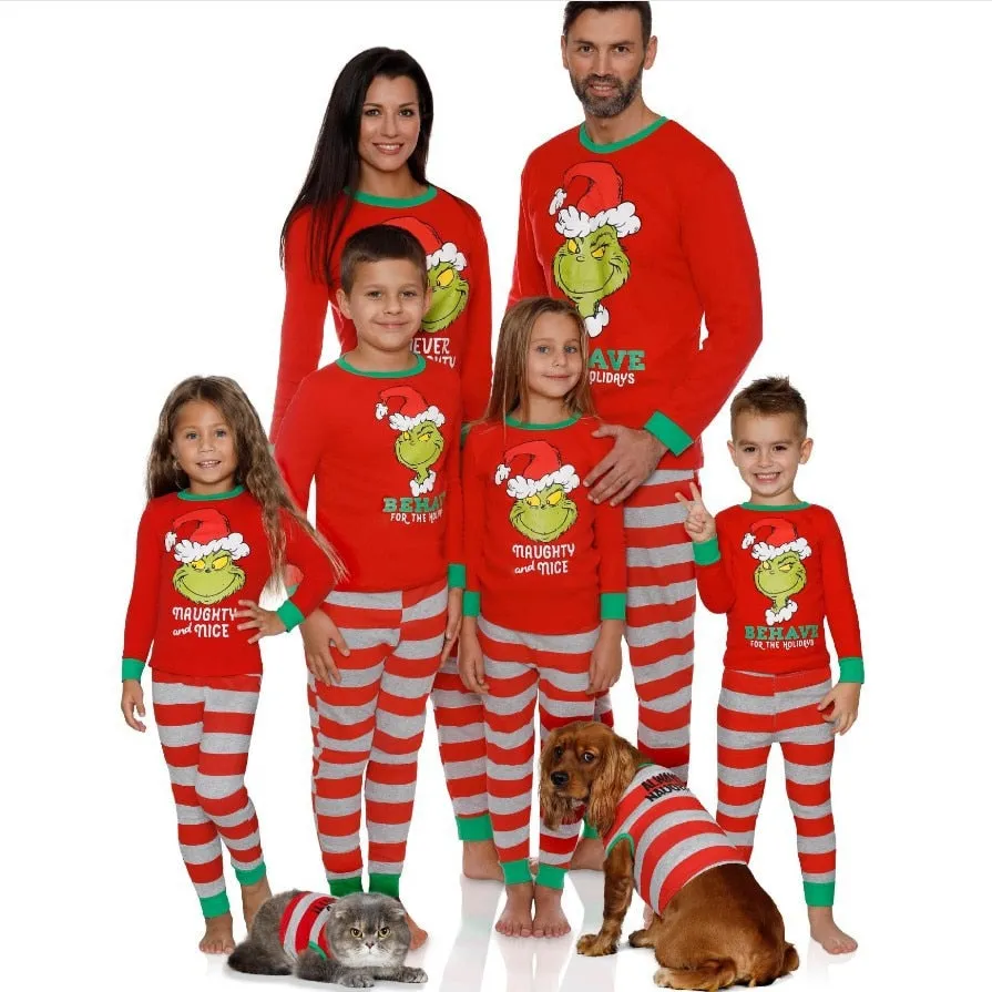 Christmas Pajamas Matching Family Pyjamas New  Pajamas Set Winter Cotton Mommy And Me Parent-child Sleepwear Kids Baby Rompers