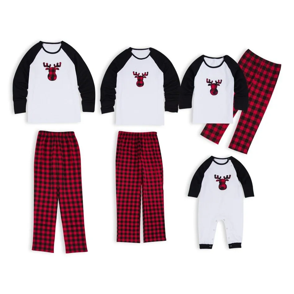 Christmas Pajamas Matching Family Pyjamas New Year Merry  Pajamas Winter Cotton Rompers Set