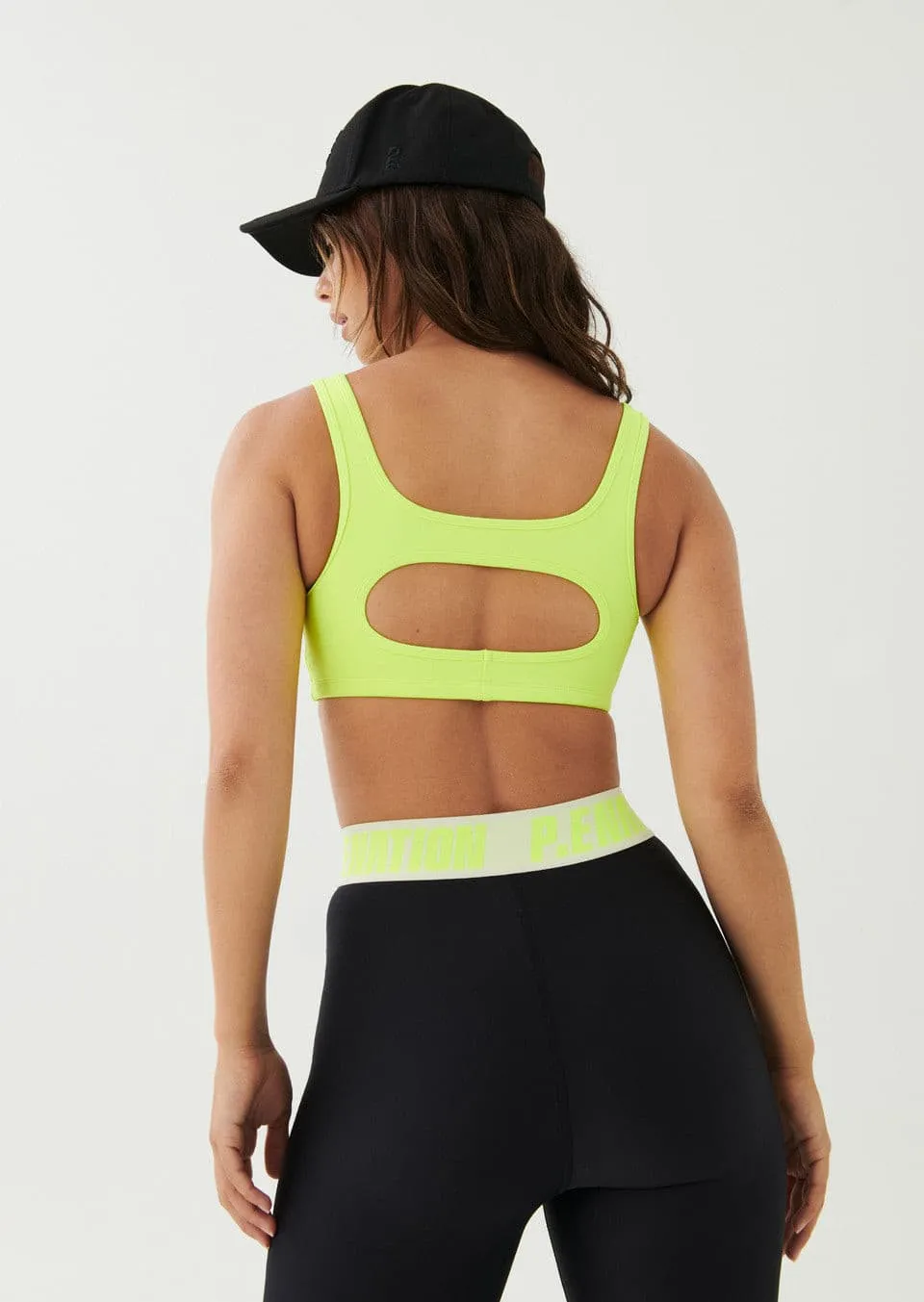 CLUBHOUSE SPORTS BRA IN SAFETY YELLOW