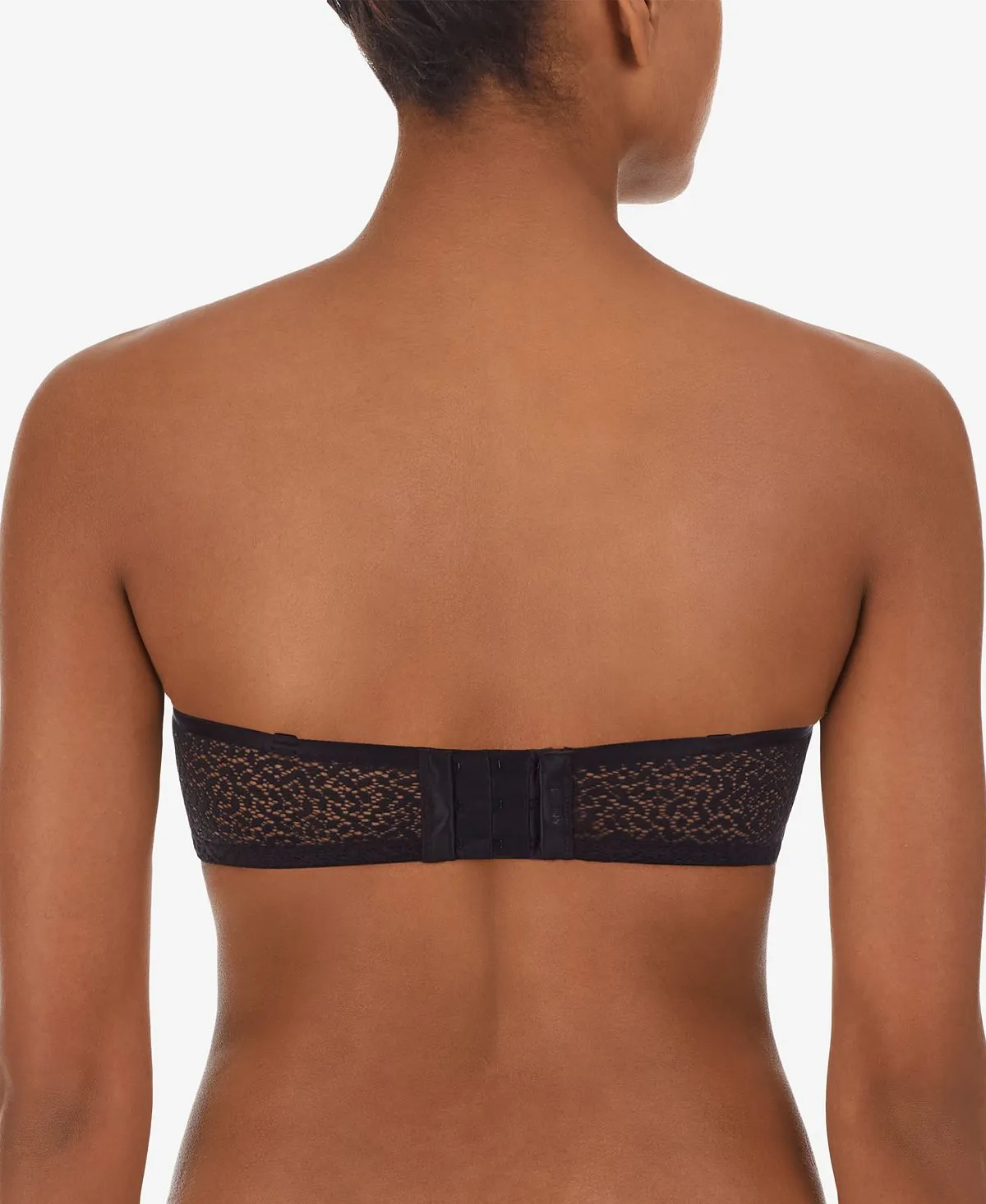 Contemporary Unlined Strapless Lace Bra DK4025 DKNY, Black