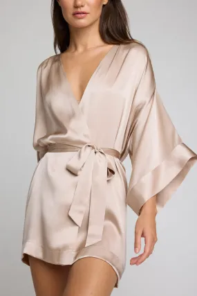 Eclipse Silk Mini Robe in Fizz