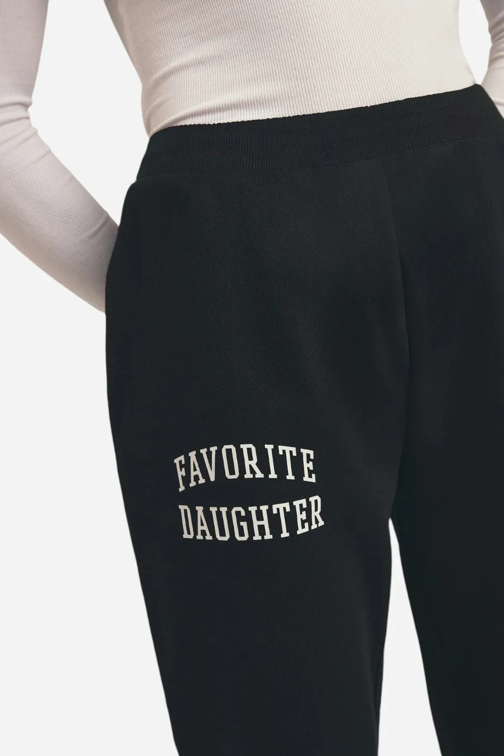 Favorite Daughter The Collegiate Jogger in Black