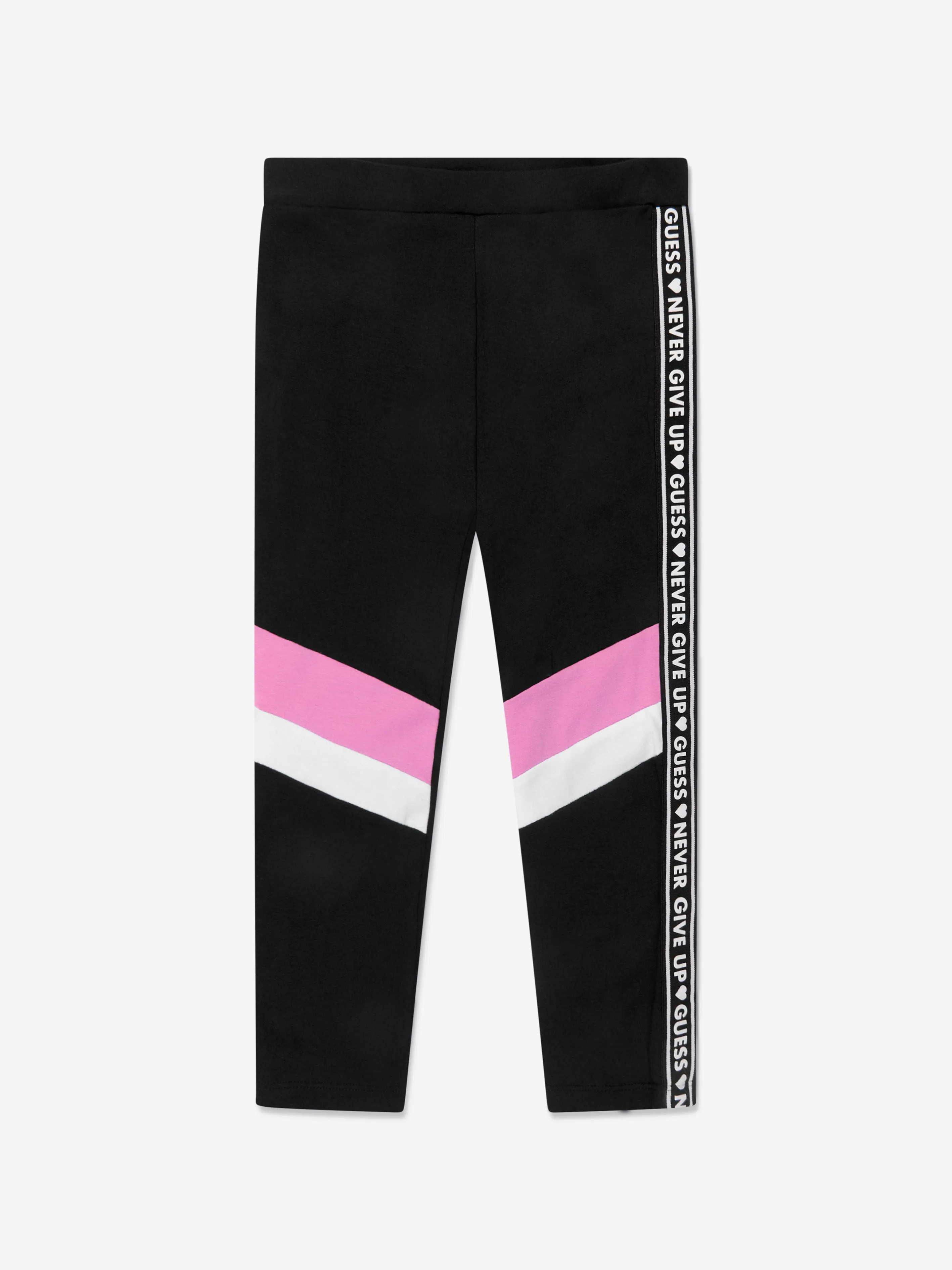 Guess Girls Zip Up Hoodie And Leggings Set in Pink