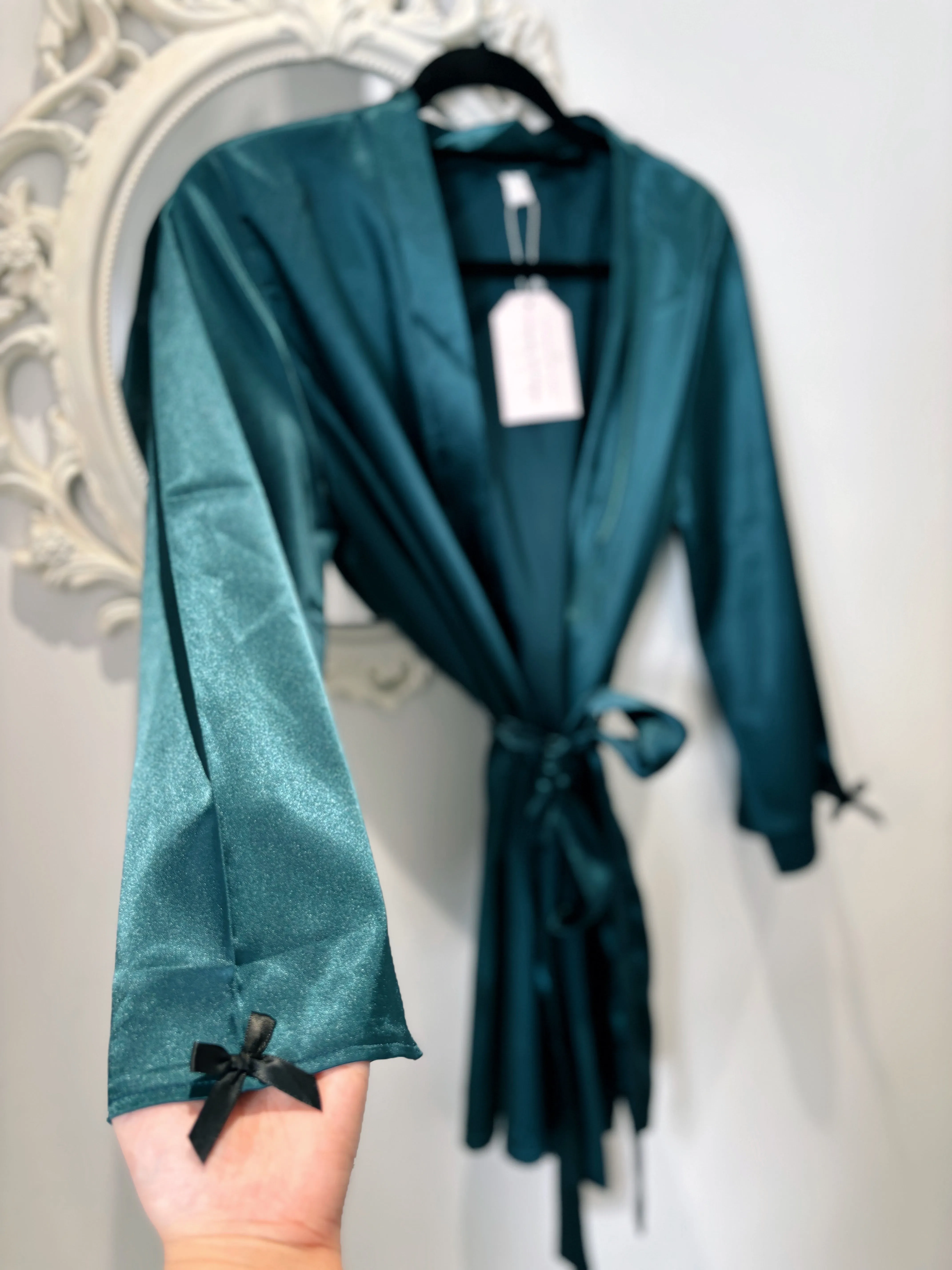 Jade Satin Robe