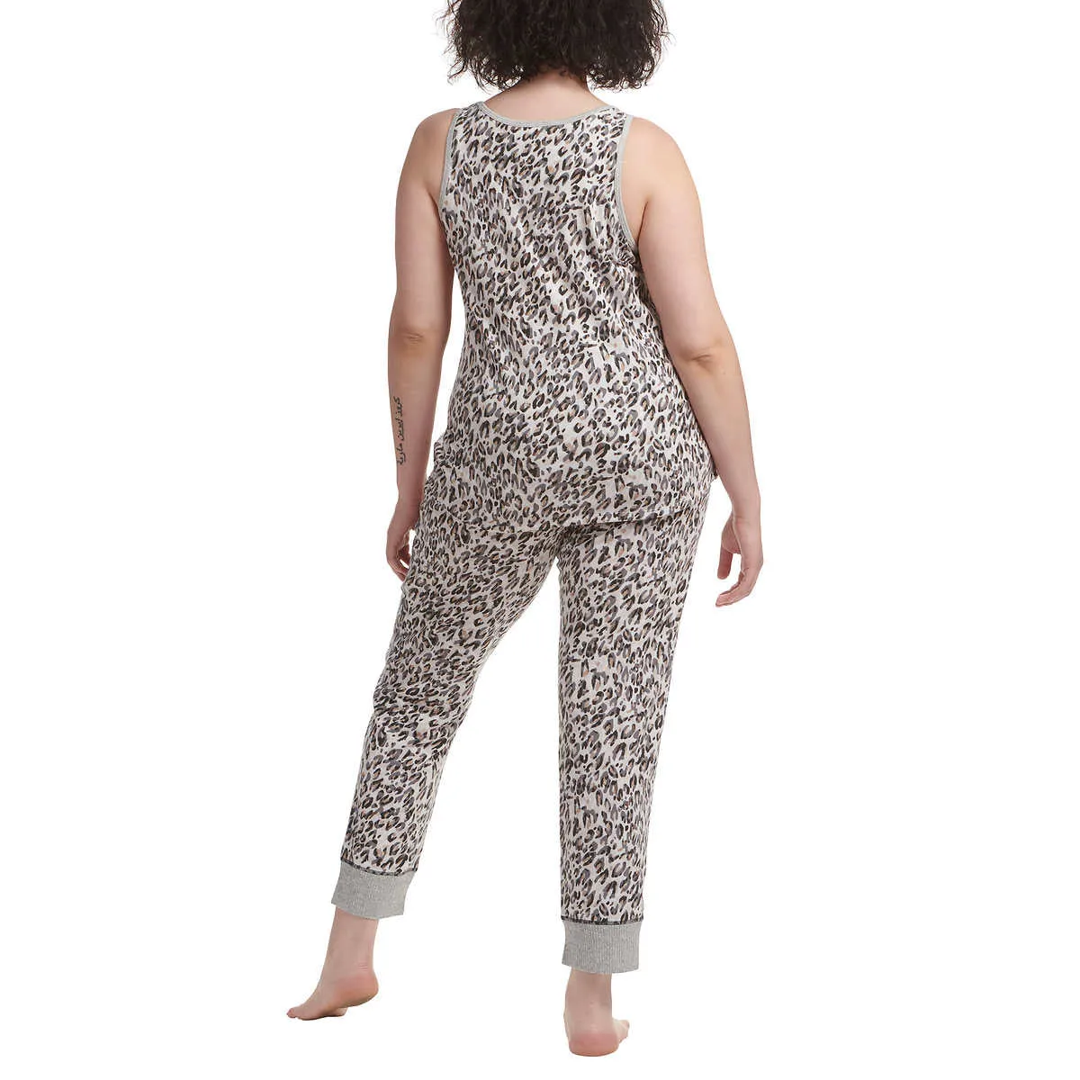 Karen Neuburger Women's 3-Piece Leopard Print Soft Pajama Lounge Set