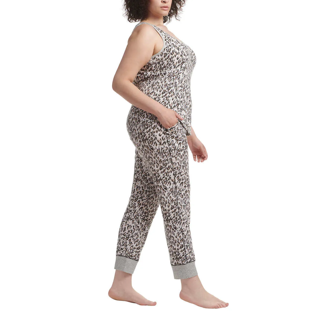 Karen Neuburger Women's 3-Piece Leopard Print Soft Pajama Lounge Set