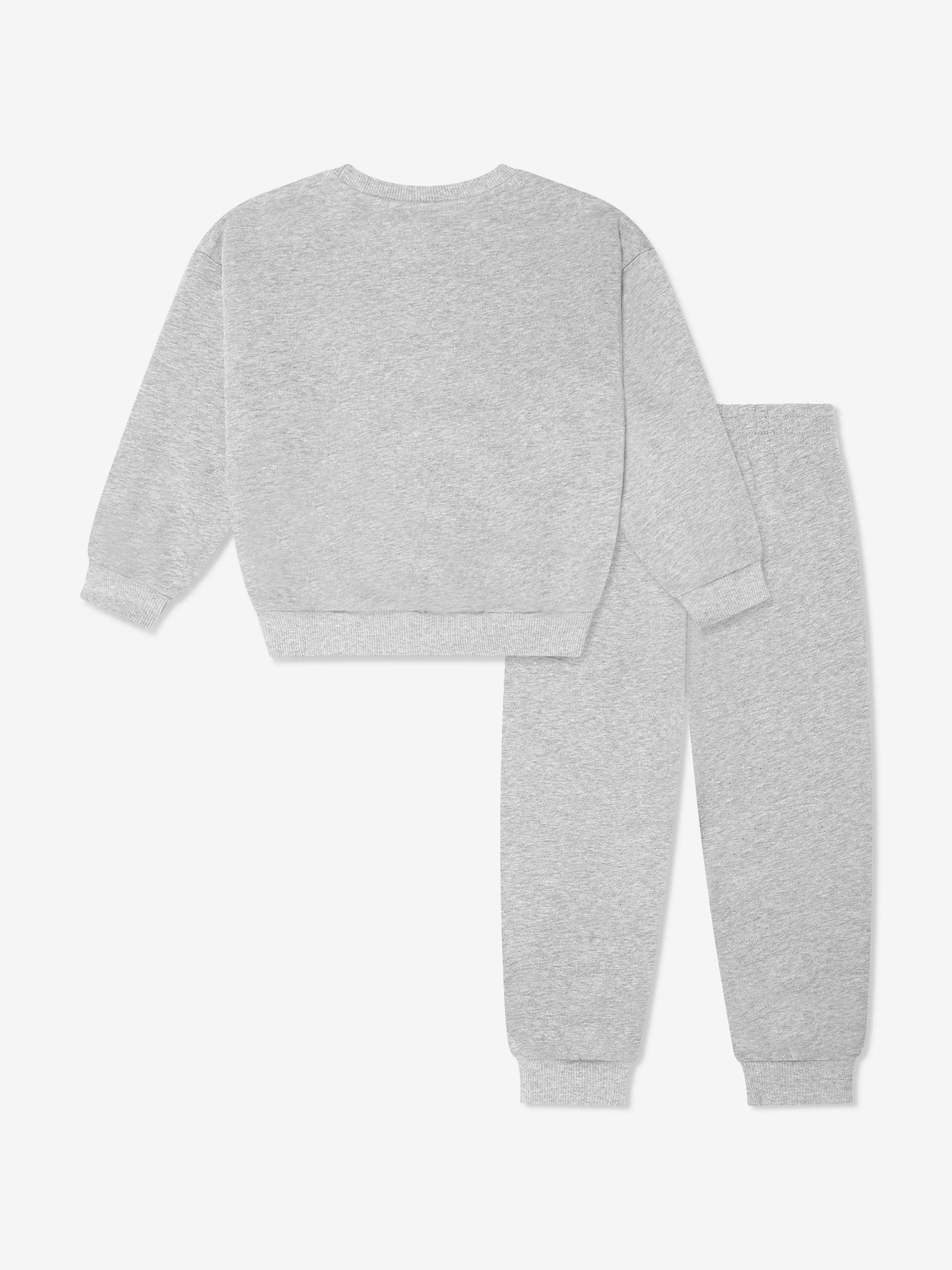 Kids Essential Fleece Tracksuit in Grey