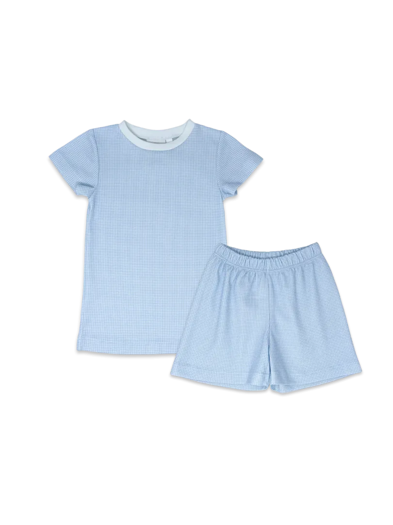 Lullaby Set Sleep Tight Loungewear Blue Mini Gingham 5004