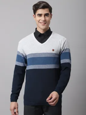 Men Grey Melange Sweater