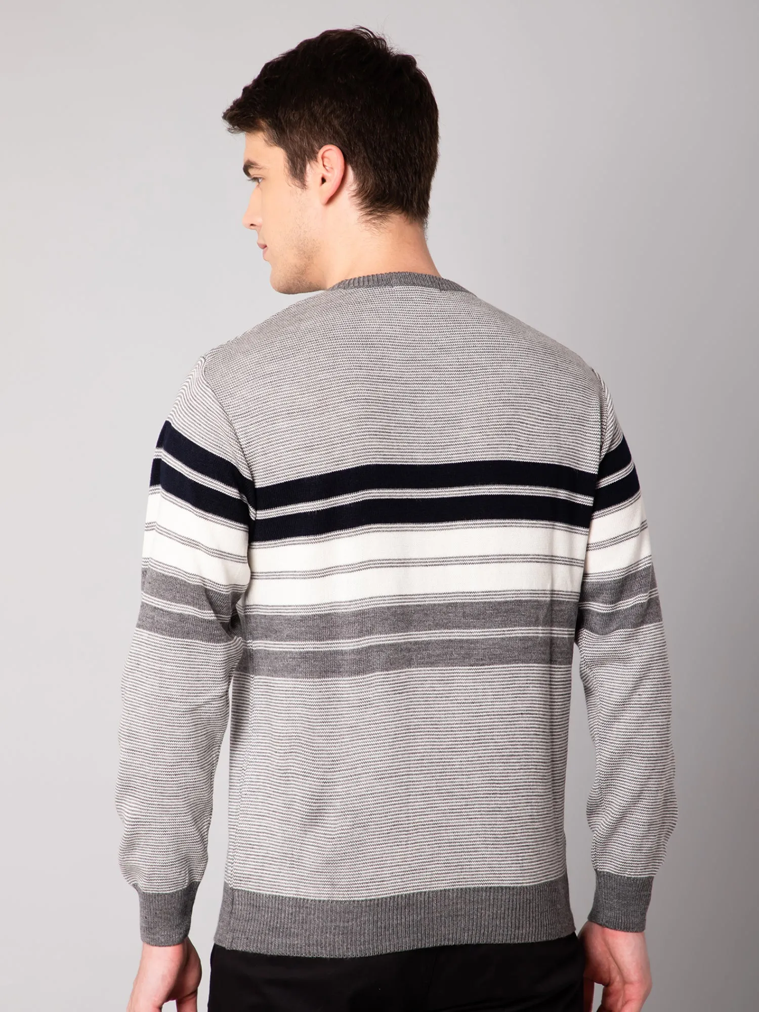 Mens Grey Melange Sweater