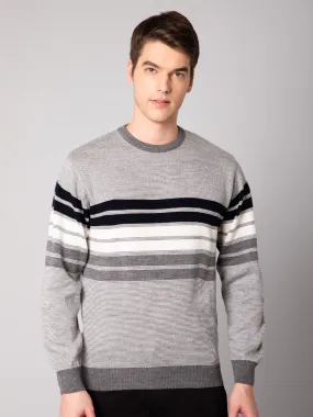 Mens Grey Melange Sweater