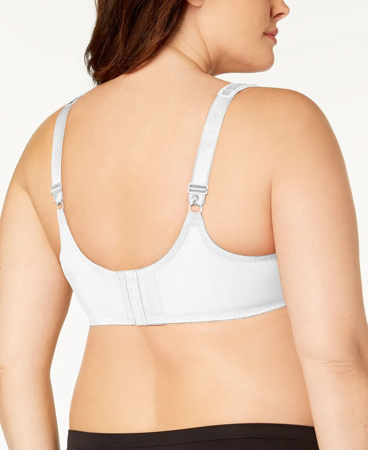 Minimizer Satin Tracings Comfort Straps Underwire Bra 3562 Bali, white