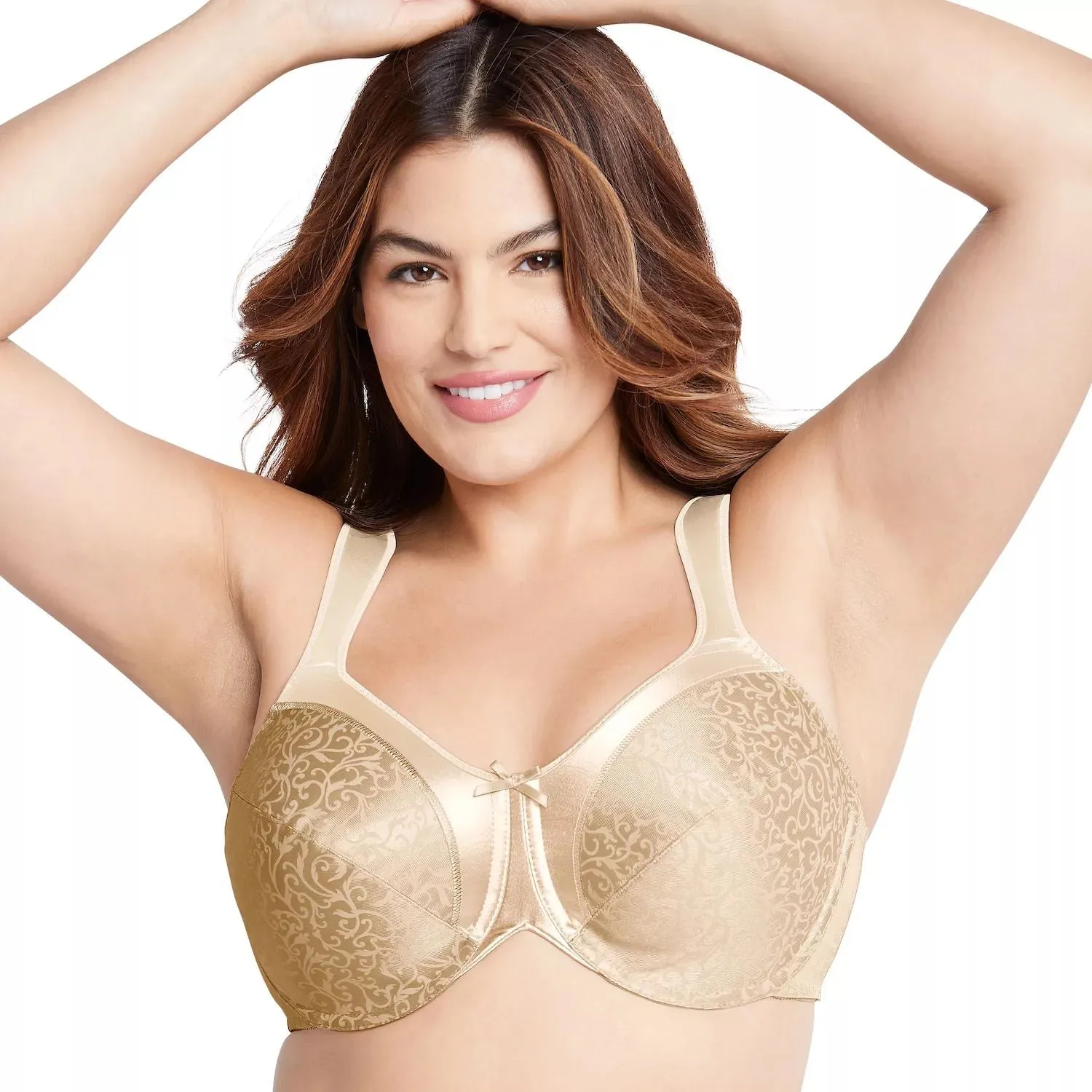 Minimizing bra for a full figure Bali Satin Tracings 3562 Bali