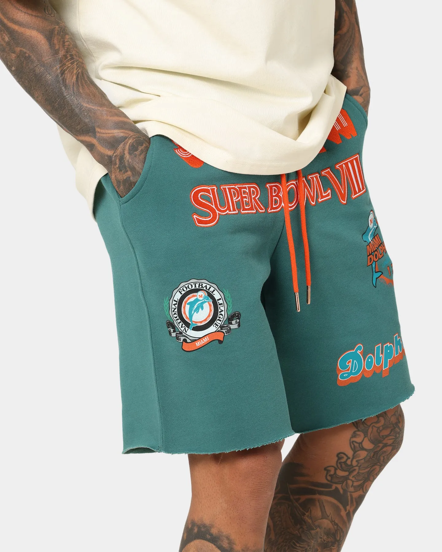 Mitchell & Ness Miami Dolphins Winners Fleece Short Faded Teal