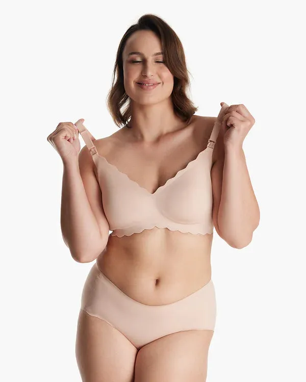 Momcozy Seamless Support Floral Nursing Bra