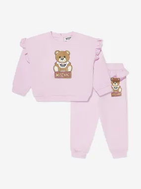 Moschino Baby Girls Teddy Bear Tracksuit in Pink