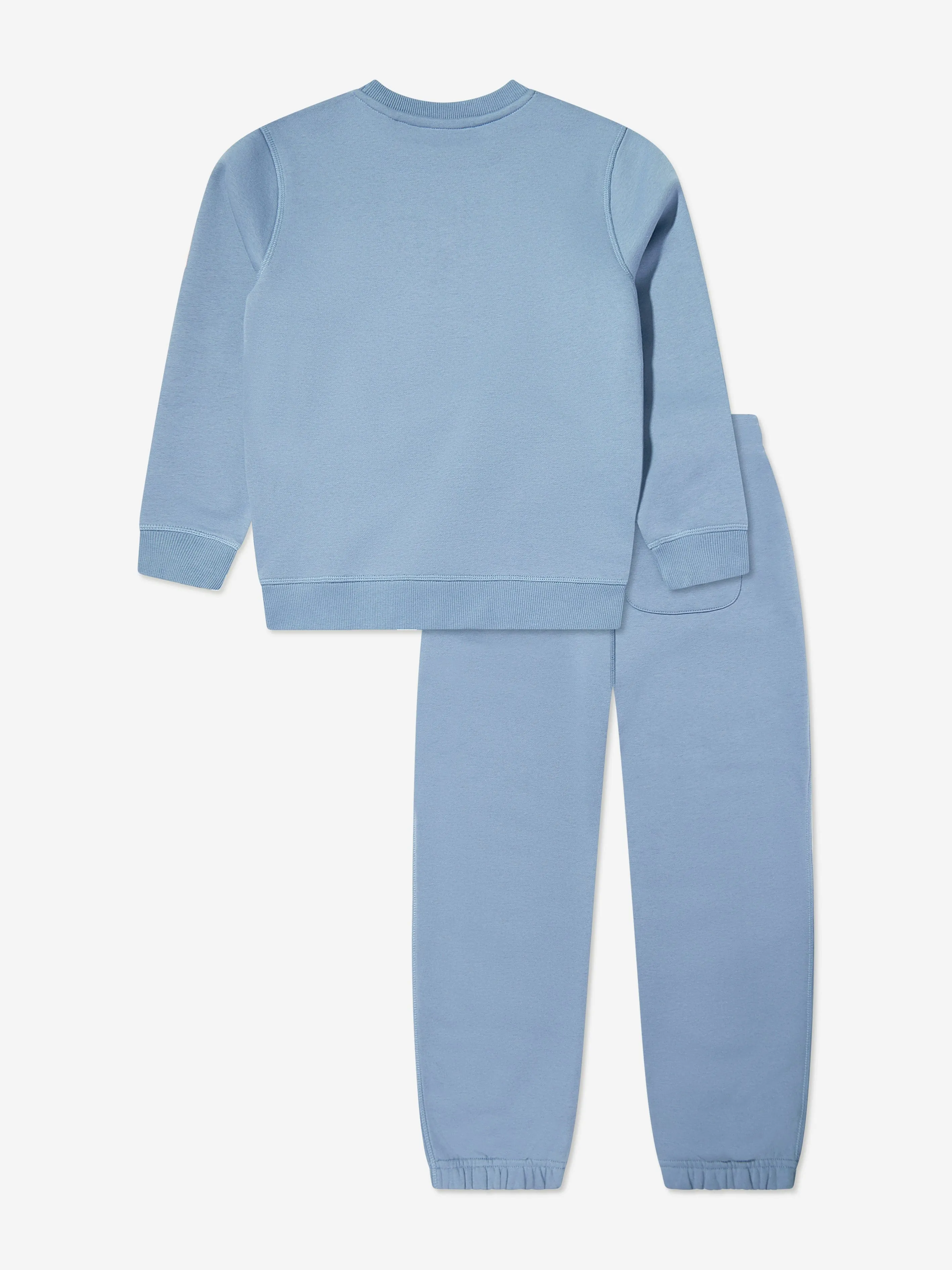 New Balance Boys Brush Back Small Logo Tracksuit in Blue