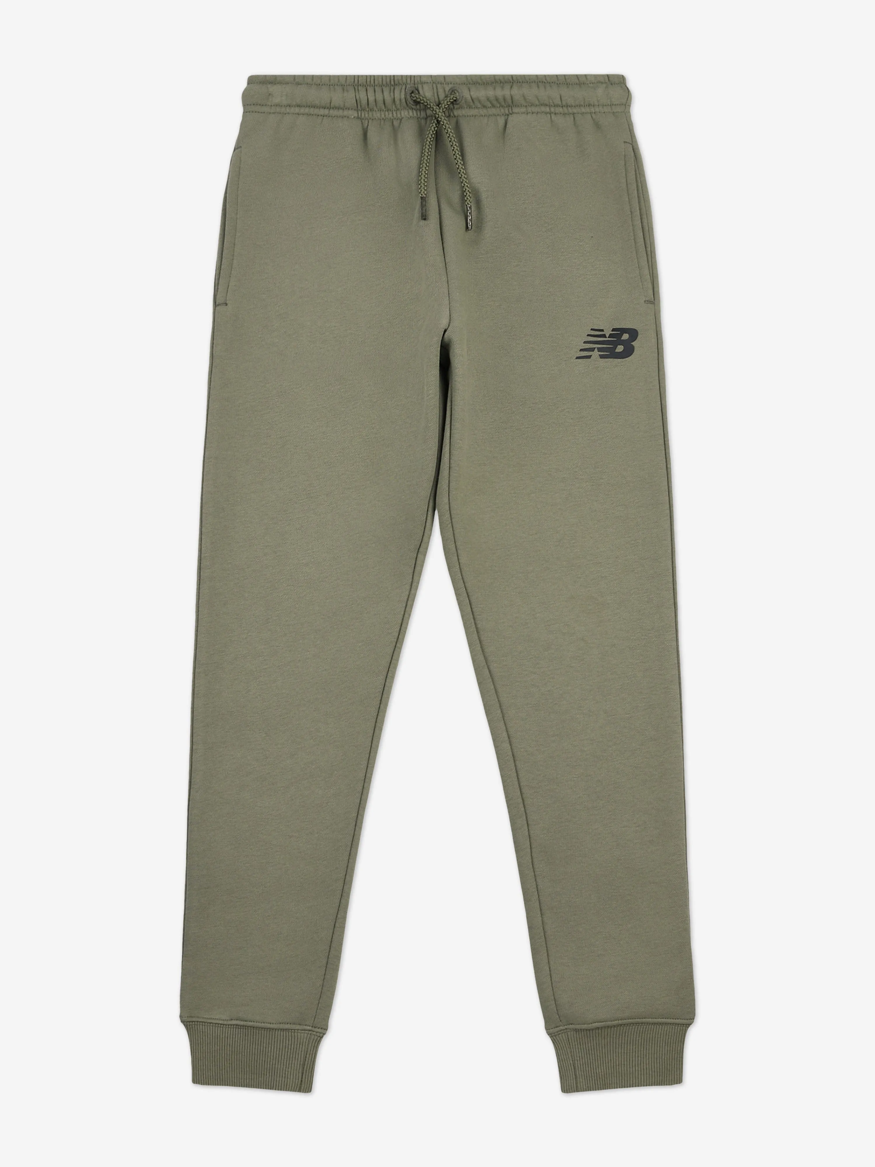 New Balance Boys Brush Back Stacked Logo Tracksuit in Green