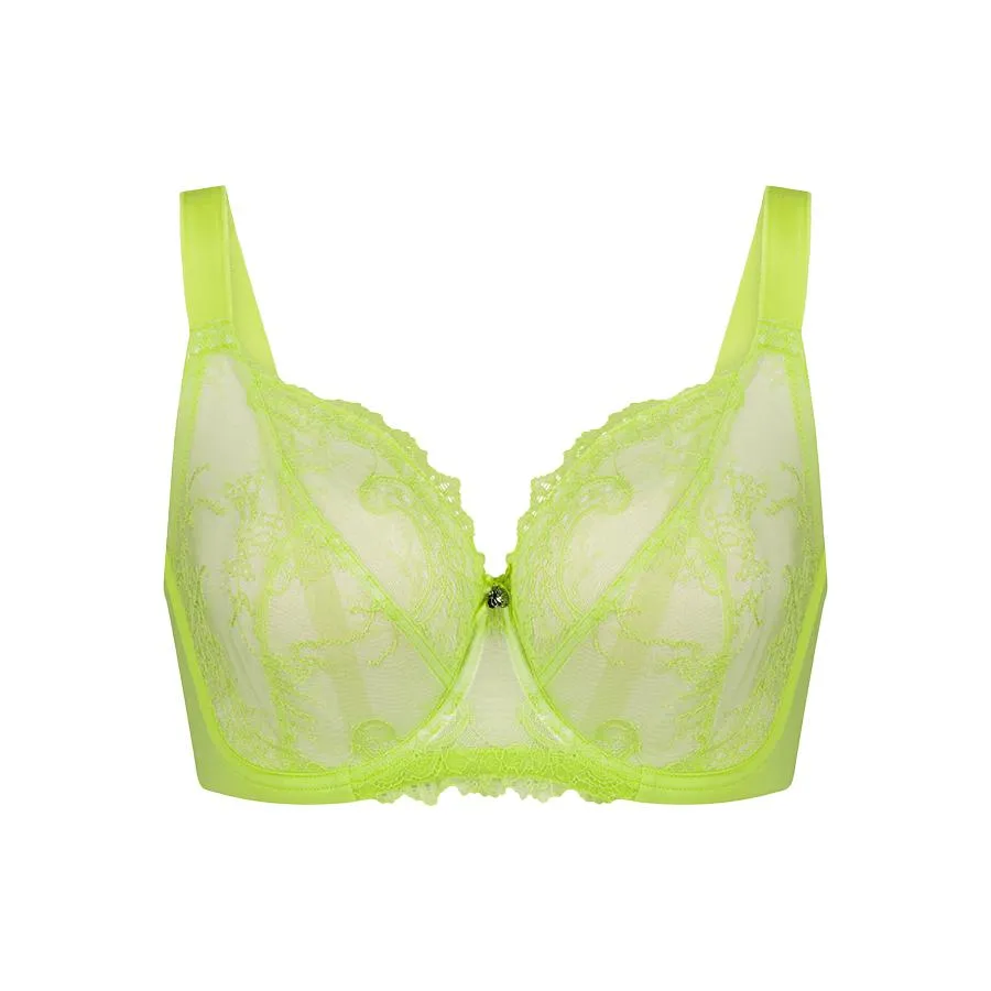 Nightingale Lace Premium Support Bra - Lime Splash Green