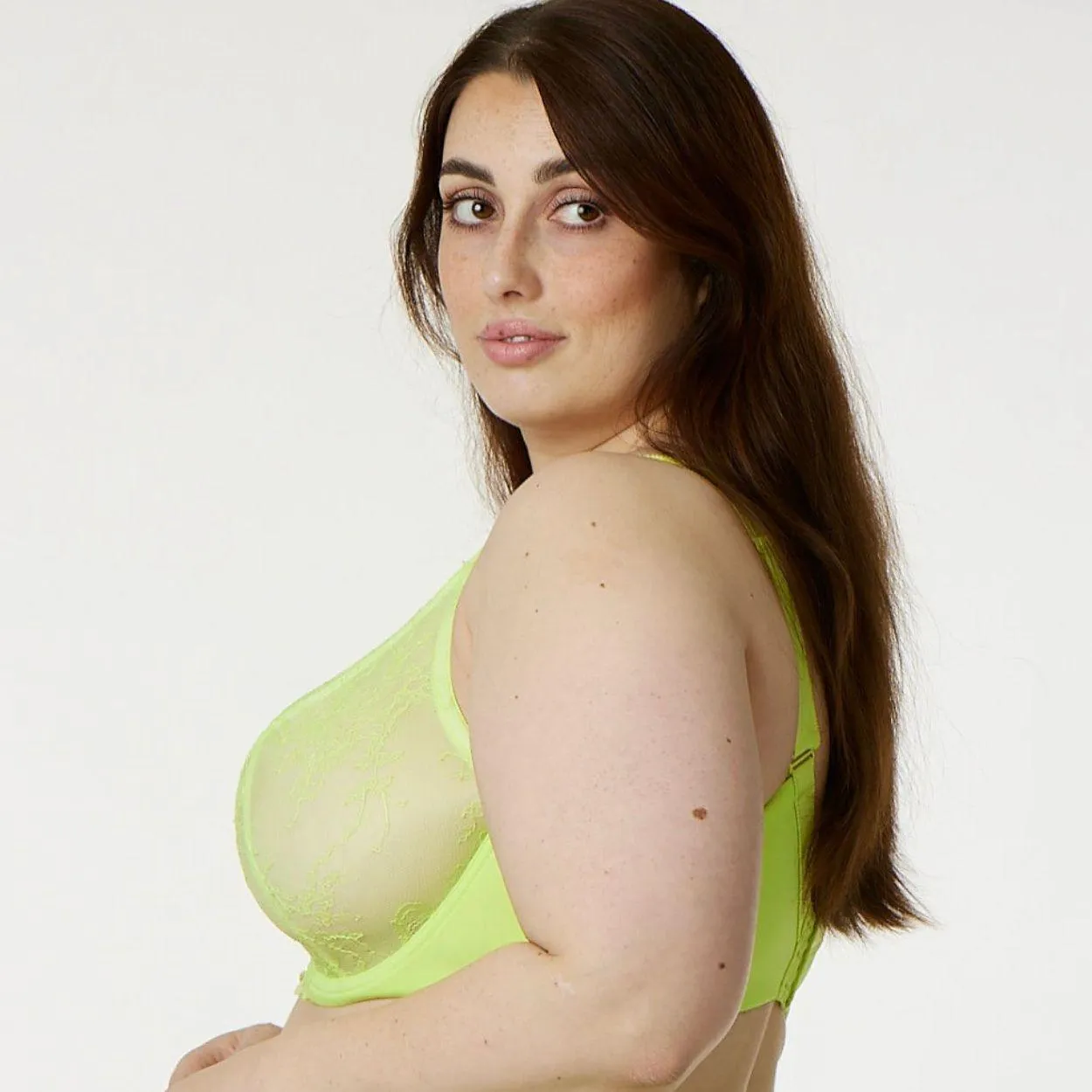 Nightingale Lace Premium Support Bra - Lime Splash Green