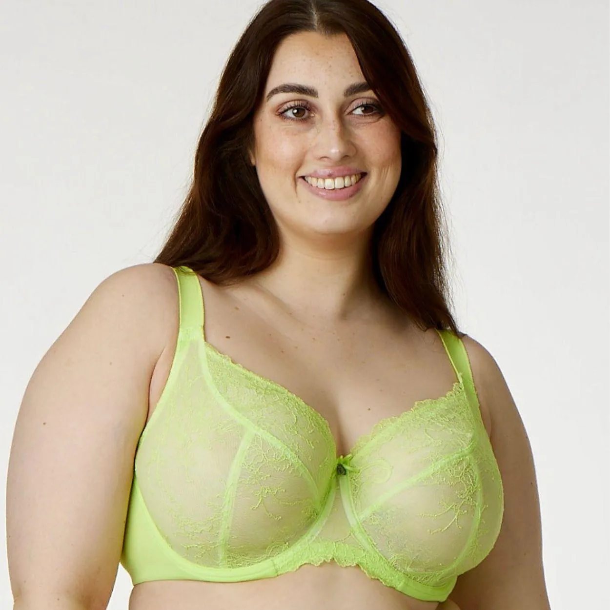 Nightingale Lace Premium Support Bra - Lime Splash Green