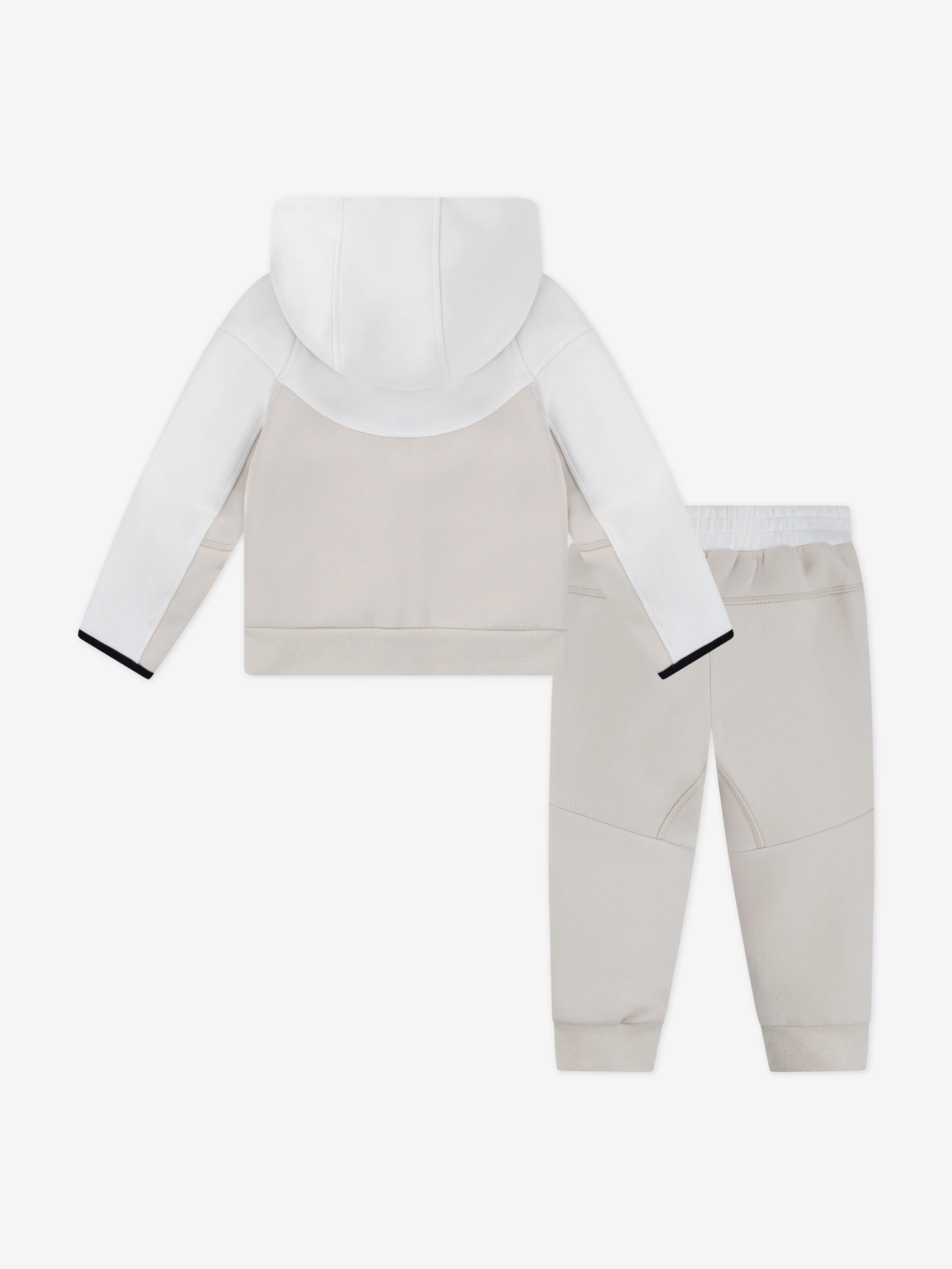 Nike Kids Tech Fleece Hooded Full Zip Tracksuit in Beige