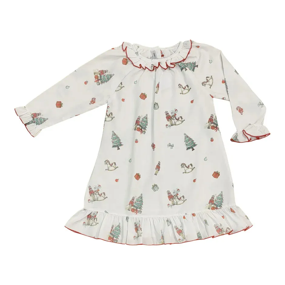 Nutcracker Print Christmas Nightgown