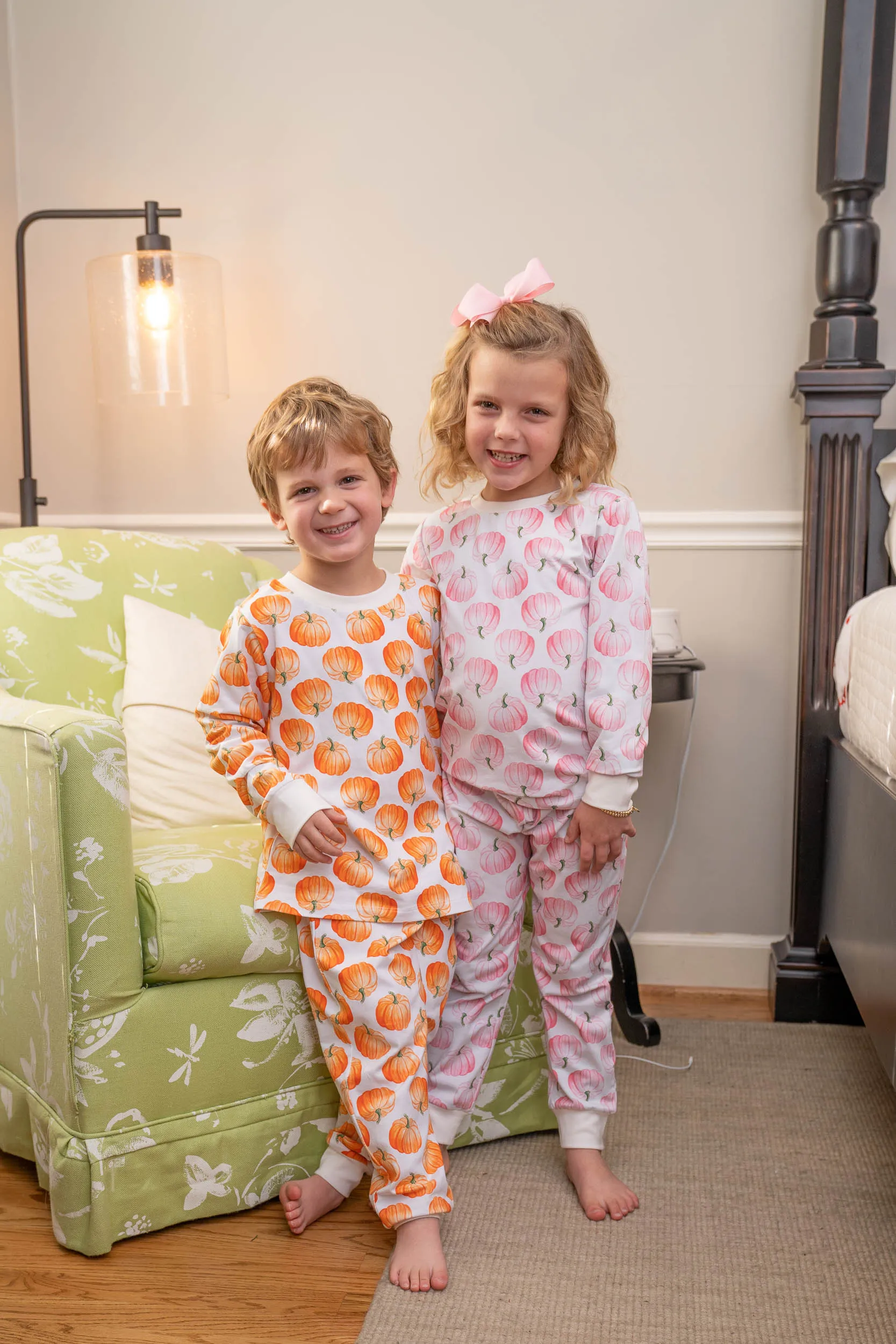 Orange Pumpkins Loungewear Set