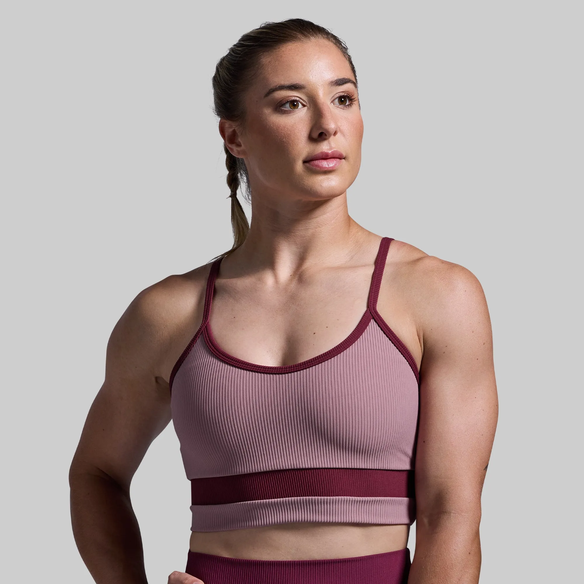 Out of Line Sports Bra (Antique Mauve)