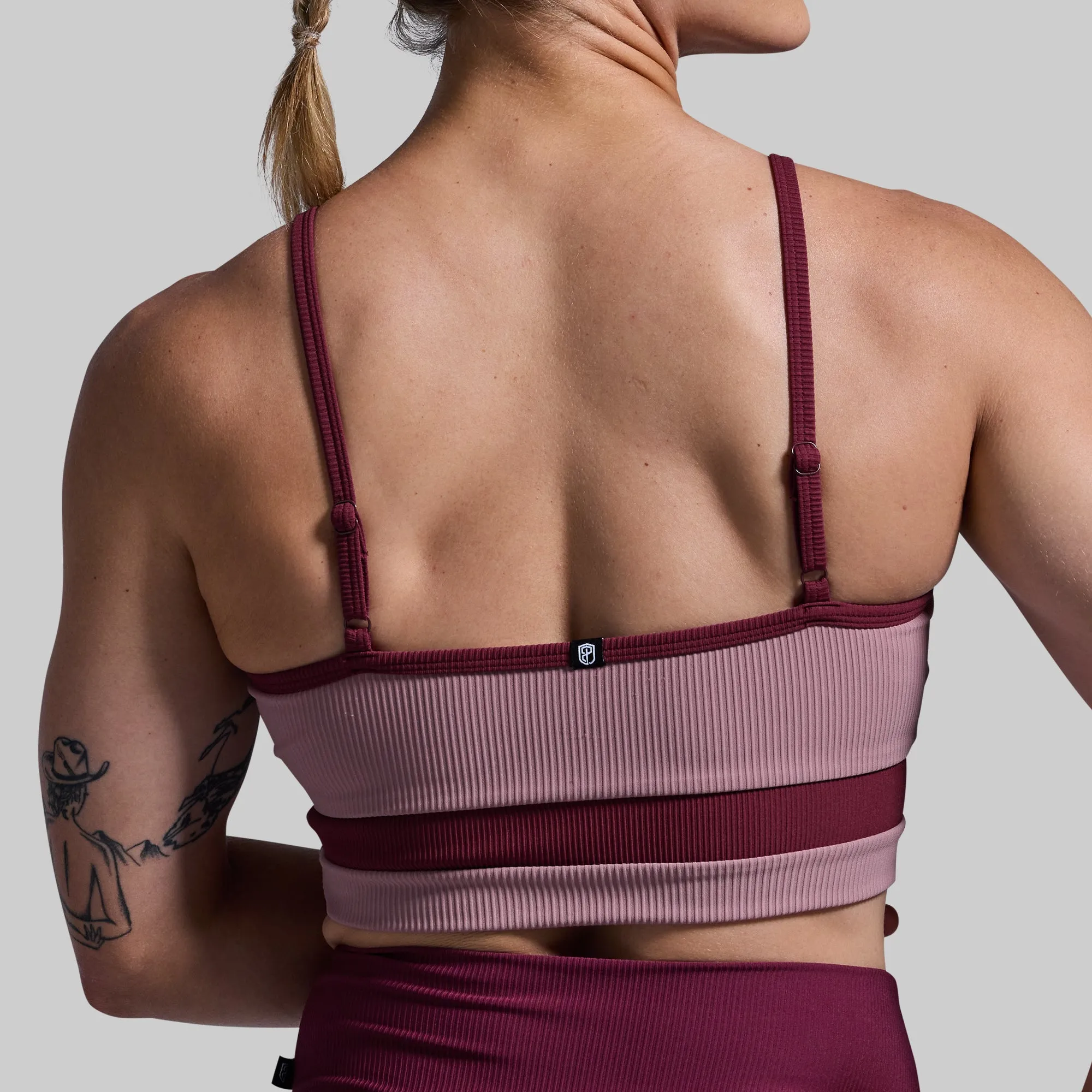 Out of Line Sports Bra (Antique Mauve)