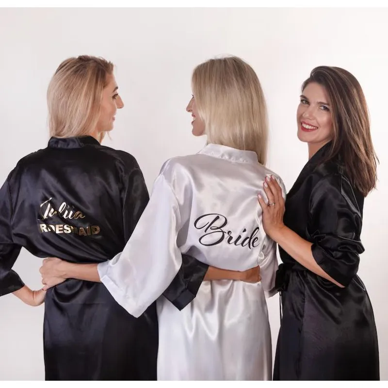 Personalized Classic Women Satin Robes