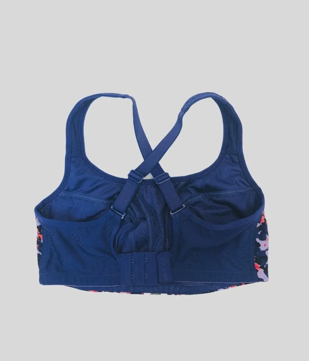 Purple Print Ultimate Support Sports Bra