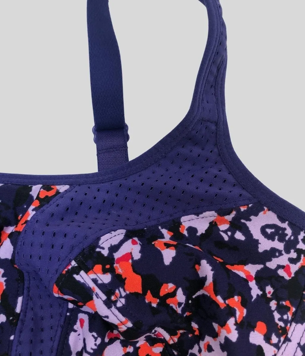 Purple Print Ultimate Support Sports Bra