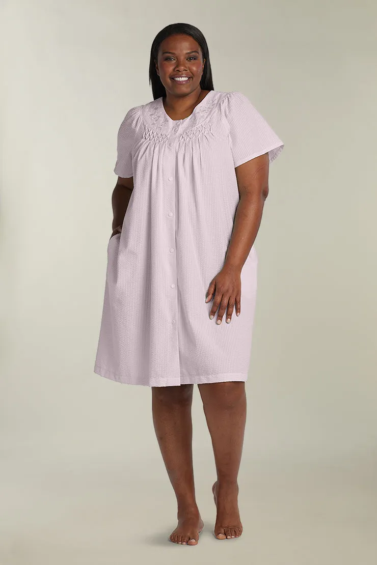 Seersucker Short Robe