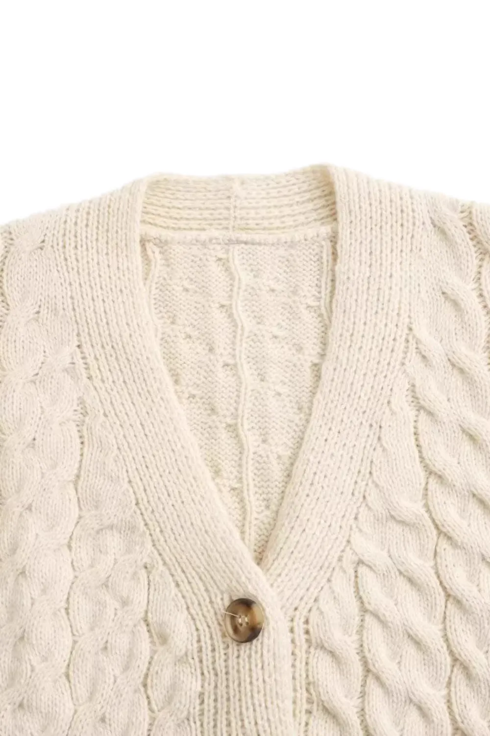 'Sussie' Wool Blend Cable-Knit Cardigan