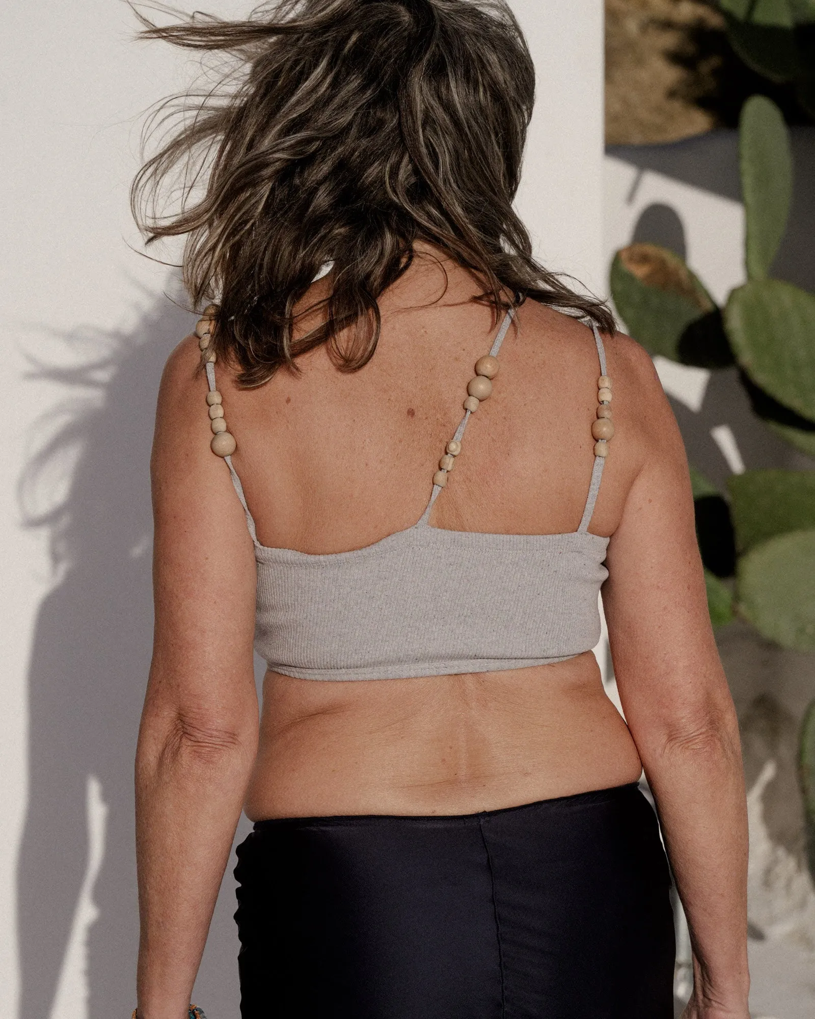 Tav Bra - Recycled Cotton Rib - Grey Melange