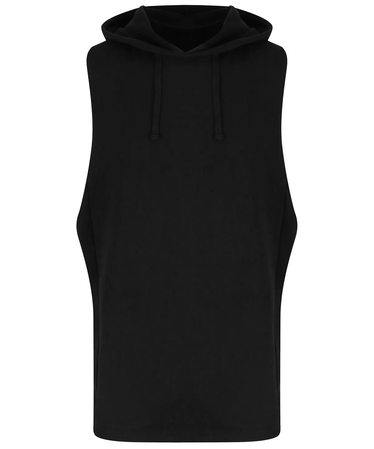 Urban sleeveless muscle hoodie | Jet Black