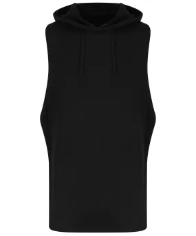 Urban sleeveless muscle hoodie | Jet Black