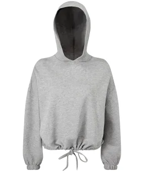 Womens TriDri® cropped oversize hoodie | Heather Grey